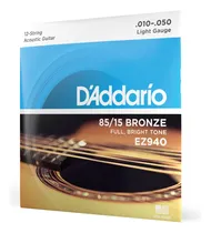 Comprar Encordoamento Para Violão Aço 12 Cordas Daddario Ez940