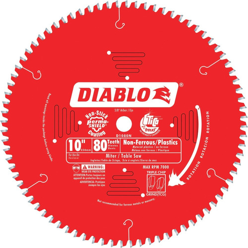 Disco Diablo Corte De Aluminio 10¨- 80t