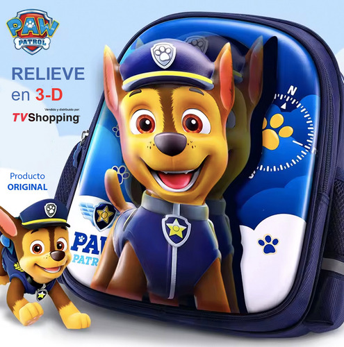 Mochila Escolar Generica Paw Patrol Color Chase