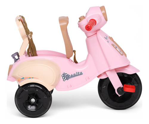 Triciclo Infantil De Passeio E Pedal Com Empurrador Vespita