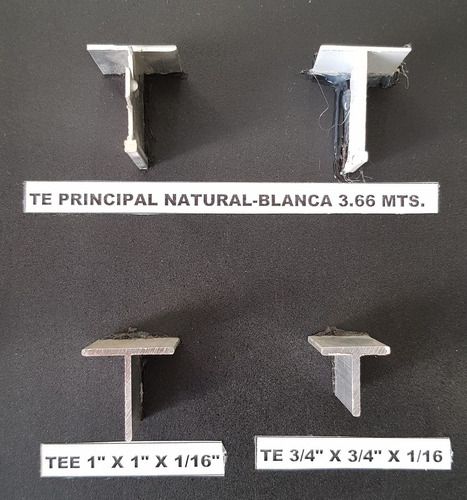 Perfil T De Aluminio 3/4''x3/4''x0,80'' Largo 6 Mts