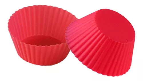 Jogo De Forma Redonda Com 12 Peças Totalmente De Silicone Para Bolos  Bolinhos Cupcake Pudim Queijadinha Desenforma Fácil