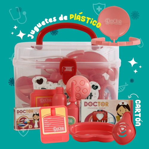 Imagen 5 de 8 de Kit Enfermera Juguete De Rol Medico Doctor Botiquin A-303