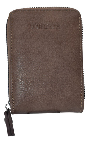 Tarjetero Billetera Hombre Padre Pu Rfid Uniform 11/12768 Marrón Liso