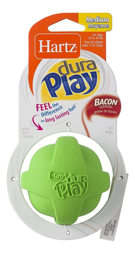 Hartz Dura Play Bacon Scented Squeak Ball Dog Toy, Multiple