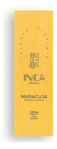 Incenso Inca Natural De Longa Duração - Caixa C/ 4 Varetas Fragrância Maracuj