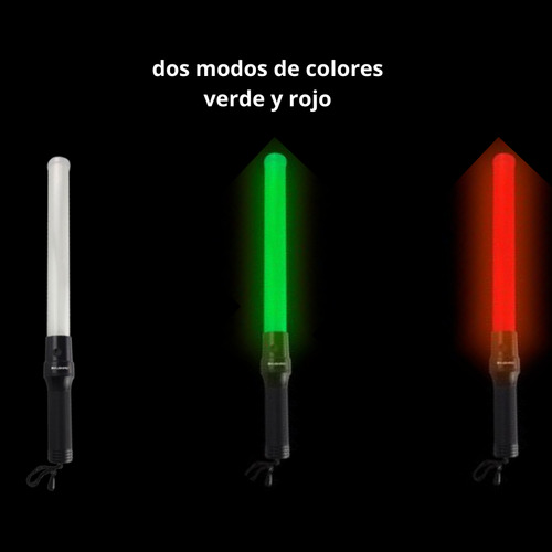 Bastón Luminoso Led Precaución Ruta Recargable Rojo verde Kushiro DBLI-0003