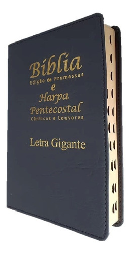 2 Biblia Sagrada Letra Gigante Com Indice E Harpa
