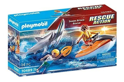 Figuras Para Armar Playmobil Shark Attack Rescue 14 Piezas