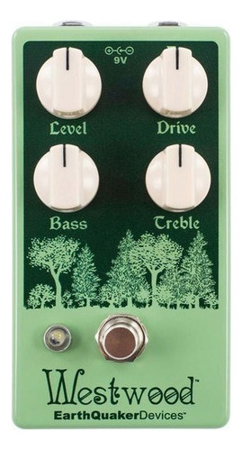 Pedal P Guit Earthquaker Westwood - Overdrive / En Belgrano! Color Verde Musgo