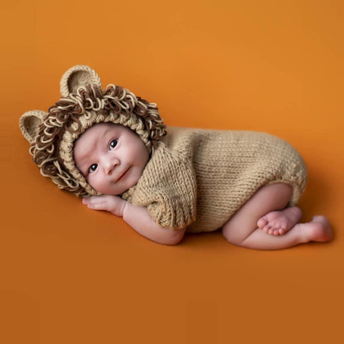 Disfraz De León Con Accesorios Fotográficos Para Bebés Recié