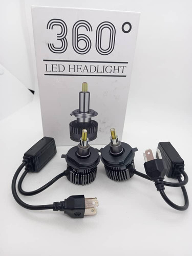 Par Ampolletas Turboled H4 Led Headlight 360 Grados 25.000lm