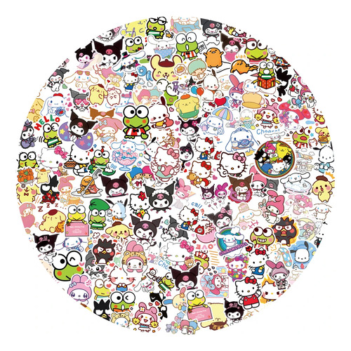 Kuromi Hello Kitty Melody Stickers Calcomanias Estampas 50p