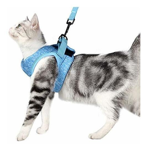 Wooruy Cat Harness and Leash Set for Walking 360° wrap-Around Small Cat and Dog Harness Cushioning and Anti-Escape Suitable for Puppies Rabbits with Cationic Fabric 