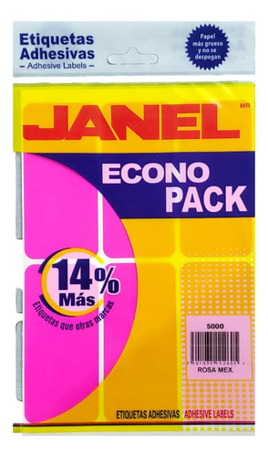 Etiqueta Adhesiva Econo Pack 5000 Janel