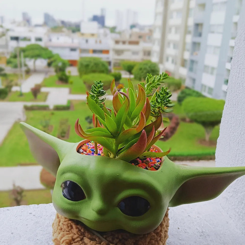 Baby Yoda Suculenta Maceta Decoración