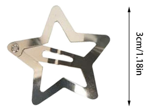 Pinzas Para El Cabello Con Broche De Estrella 100 Clips De E