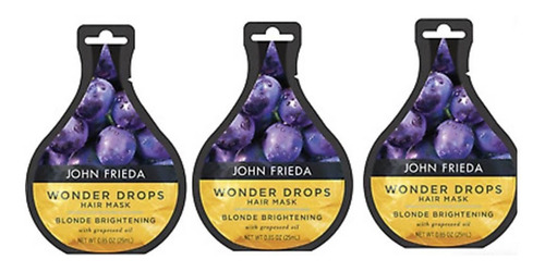 3 Mascara Para Cabello Jhon Frieda Wonder Drops Blonde 25ml