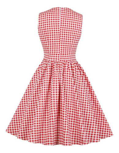 Vestido A Cuadros De Mujer De Moda Retro De Estilo Coreano K
