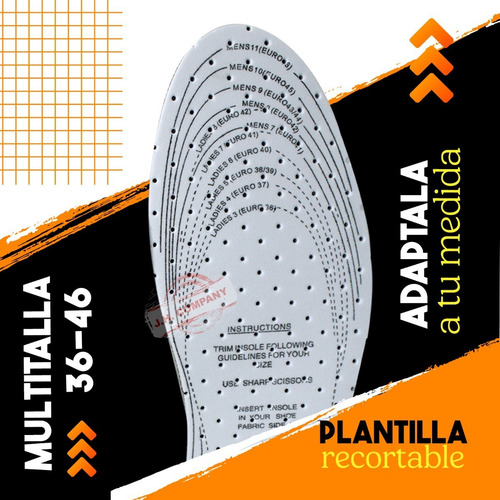 Imagen 4 de 9 de Plantillas Acolchonado Anti Impacto Ajustable Zapatos 9910