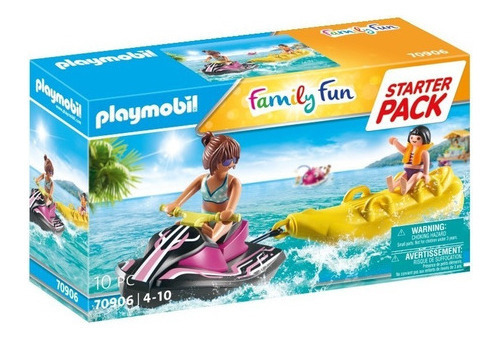 Juego Playmobil Family Fun Moto De Agua Con Bote Banana 10