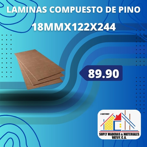 Laminas Compuesto De Pino 18mmx122x244