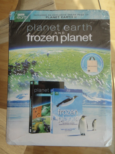 Planet Earth Dvd + Frozen Planet Blu Ray Sellado Documental
