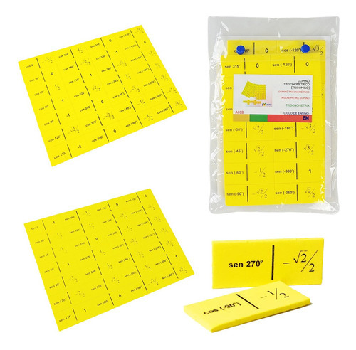 Dominó Trigonométrico Em Eva Material Pedagógico Didático
