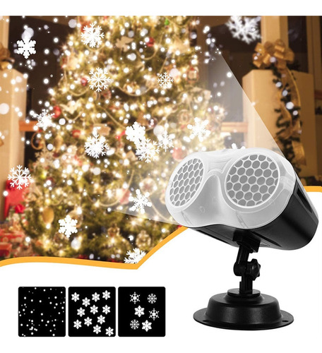 Proyector De Lámpara De Copo De Nieve 3d De Navidad De