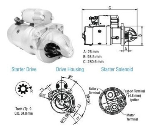 Motor De Partida Ford F1000 C/part.presto. M93r 12v