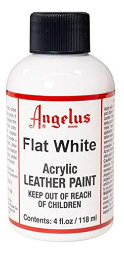 Pintura Acrílica Plana Angelus Para Cuero Blanco 4oz