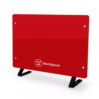 Vitroconvector 2000w Estufa Calefactor Electrico Wh-ch122conv-r Panel De Vidrio Templado 3 Potencias Westinghouse Colgante O De Piso Rojo