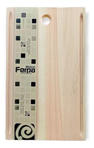 Tabla De Picar Ferpa De Madera Roble N° 3 Con Ranura 22 X 40