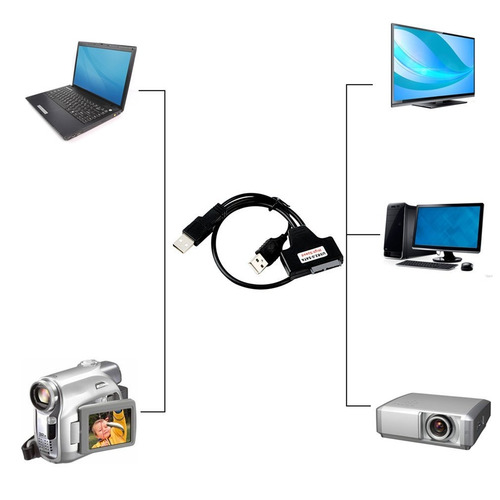 Usb 2.0 Preto Para 7 + 6 13pin Sata Laptop Cd / Dvd / Blu-ra