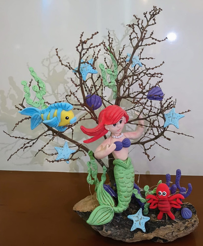Figura De Decoración De La Sirenita Con Luces Led (Usado)