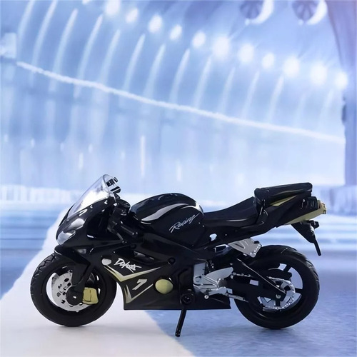 Moto De Aleación Triumph 675 Simulada A Escala 1:18 Negra