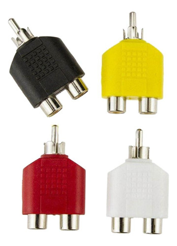 2 Rca Y Splitter Video Convertidor De Enchufe Adaptador De
