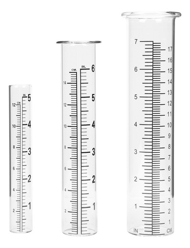 Tubo De Repuesto Para Pluviómetro De Madera, 3 Unidades