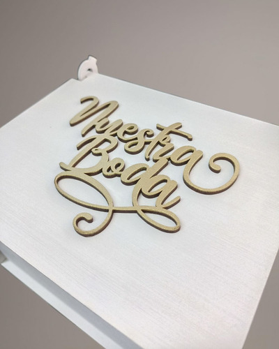 Caja Reloj Compromiso Boda Aniversario Vintage Especial Blanco