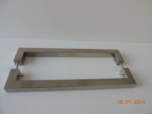 Puxador Duplo Fixo Em Aço Inox Para Porta De Correr 62cm