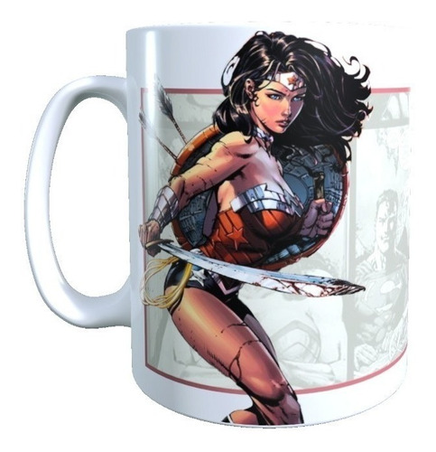 Taza Mujer Maravilla, Tipo Comic, Alta Calidad