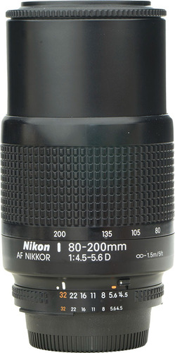 Lente Nikon Zoom 80-200mm 4.5-5.6 Af-d Perfeita Nikon Preto (Usado)