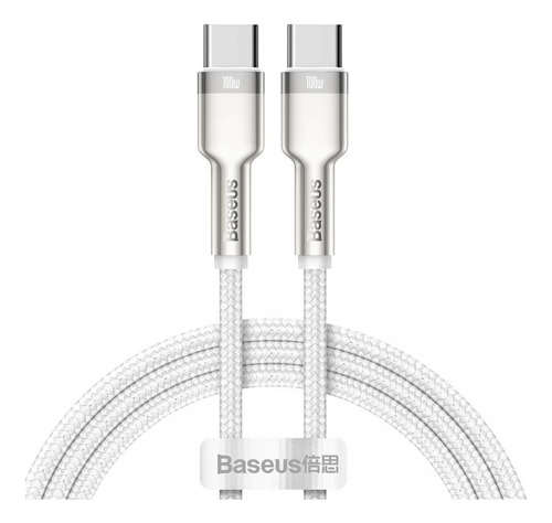 Cable Usb-c Baseus Cafule Series - 100w - Carga Rapida - 1mt Color Blanco