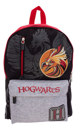Mochila Escolar Juvenil Warner Bros Harry Potter Color Negro/rojo