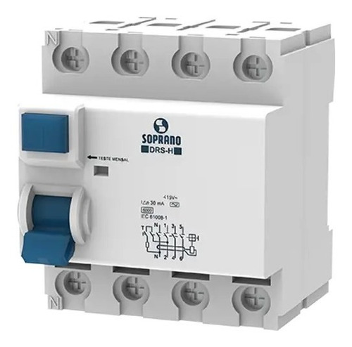 Interruptor Dispositivo Dr - Drs4 H-063a 4 Polos Tetrapolar