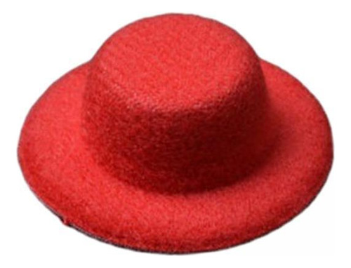 3 Sombrero En Miniatura Para Casa De Muñecas 1:12, Rojo