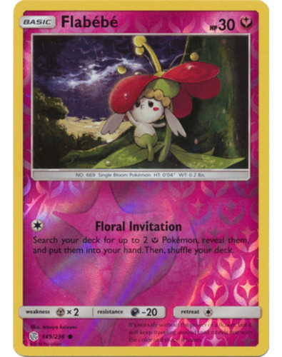 Flabebe - 149/236 - Common Reverse Holo Pokemon Tcg