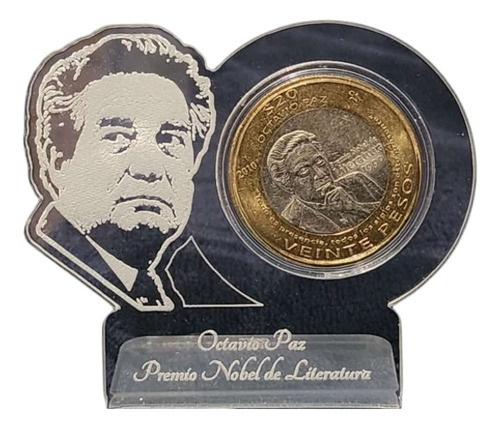 Pedestal Para Moneda 20 Pesos Octavio Paz Premio Novel 2010