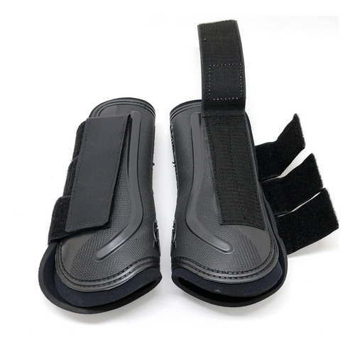 Caneleira Para Cavalo Popular De Velcro Cor Preto