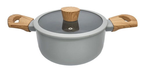 Cacerola Antiadherente 24 Cm Asas Scandi Grey  Induccion